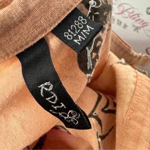 RDI Hawaii skirt sequin ombré pink orange yellow green sparkly shimmer volcano - Picture 12 of 15